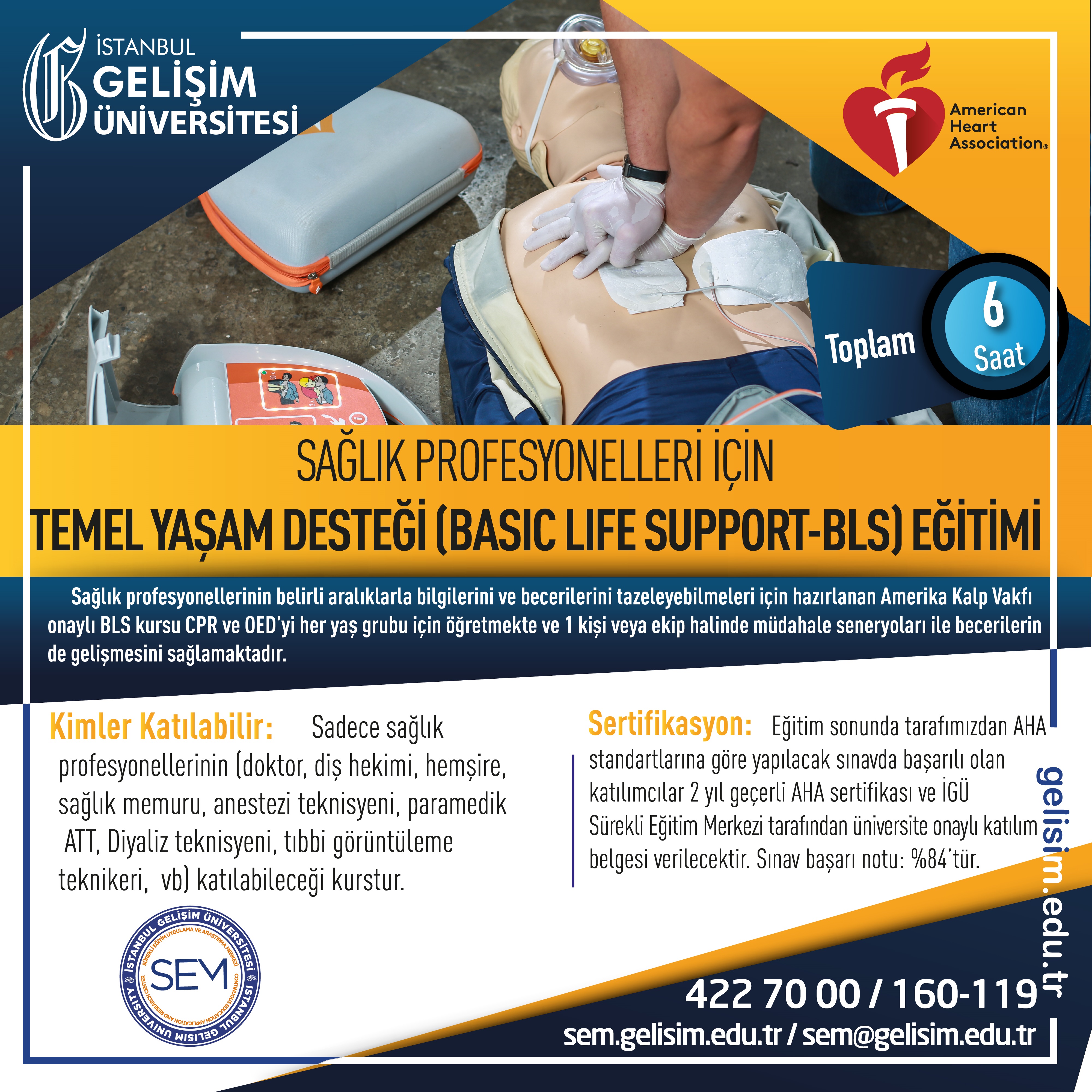 Sağlık Profesyonelleri İçin Temel Yaşam Desteği (BLS) Eğitimi